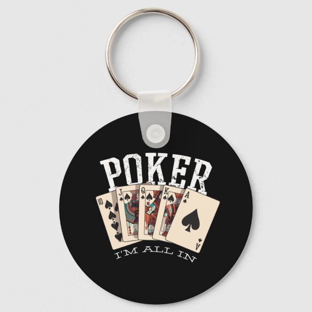 Porte-clés Citation de Poker pour Joueur (Recto)