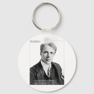 Porte-clés Citation de Robert Frost "Route Parcourue" sur Car