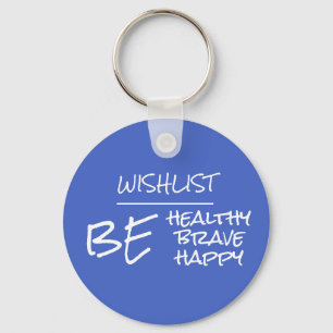 Porte-clés Citation de santé inspirante Porte - clé bleu roya