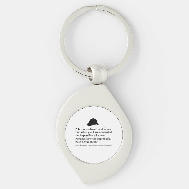 Porte-clés citation de Sherlock Holmes (Devant)