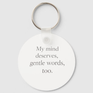 Porte-clés Citation de soins personnels avec des mots doux