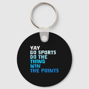 Porte-clés Citation de sport drôle Football Baseball Cool Sar