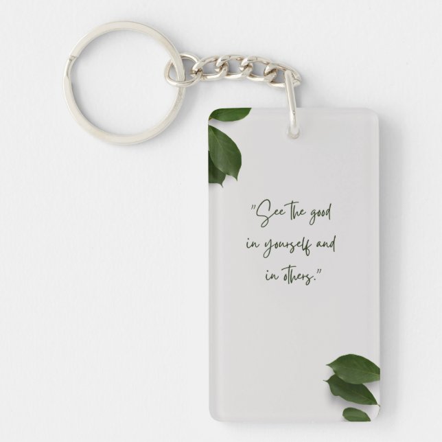 Porte-clés citation de verdure botanique  (Devant)