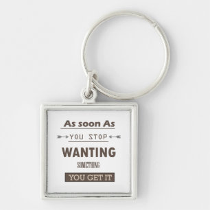 Porte-clés Citation de vie motivante