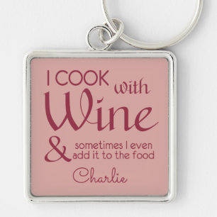 Porte-clés Citation de vin porte - clé de nom personnalisé