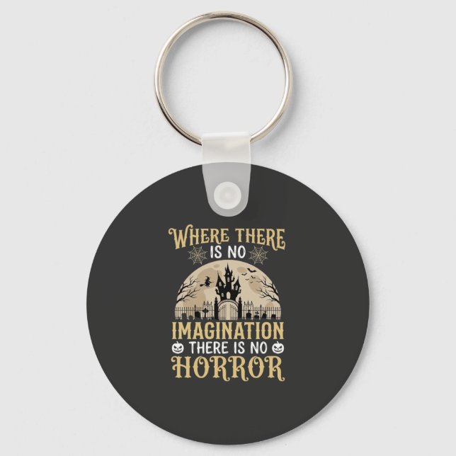 Porte-clés Citation d'horreur d'Halloween Château hanté Imagi (Recto)