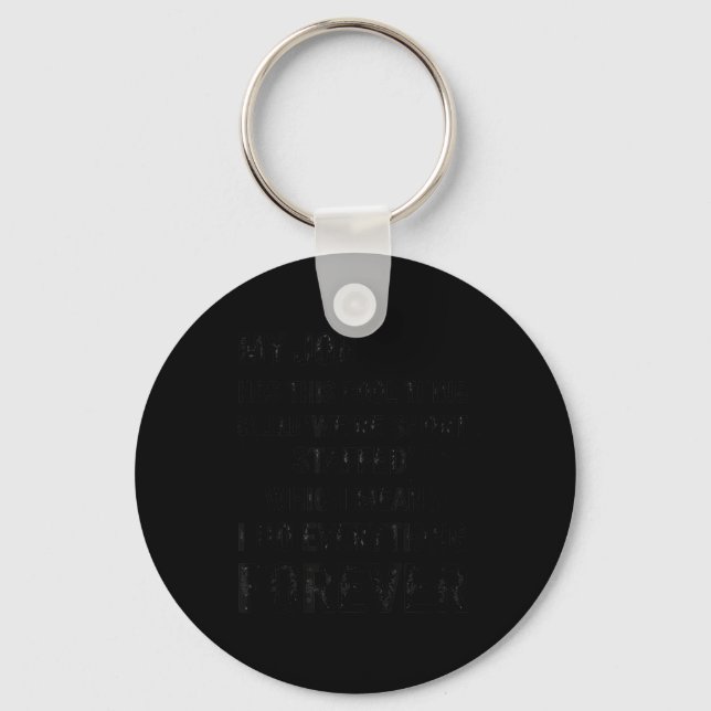 Porte-clés Citation d'humour de travail drôle Graphique sarca (Recto)