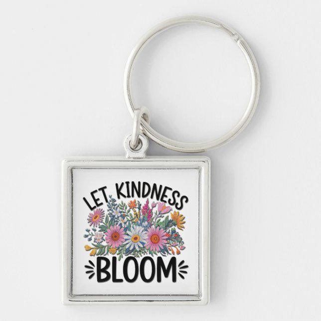 Porte-clés Citation/Discours/Fleurs Inspirationnels (Devant)
