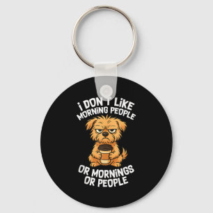Porte-clés Citation drôle Café Chien mignon endormi Amateur d