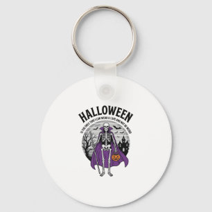 Porte-clés Citation drôle de cape d'Halloween de squelette de