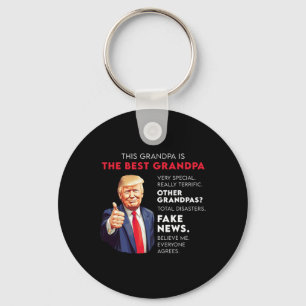Porte-clés Citation Drôle De Donald Trump Pour Grand-Père Con