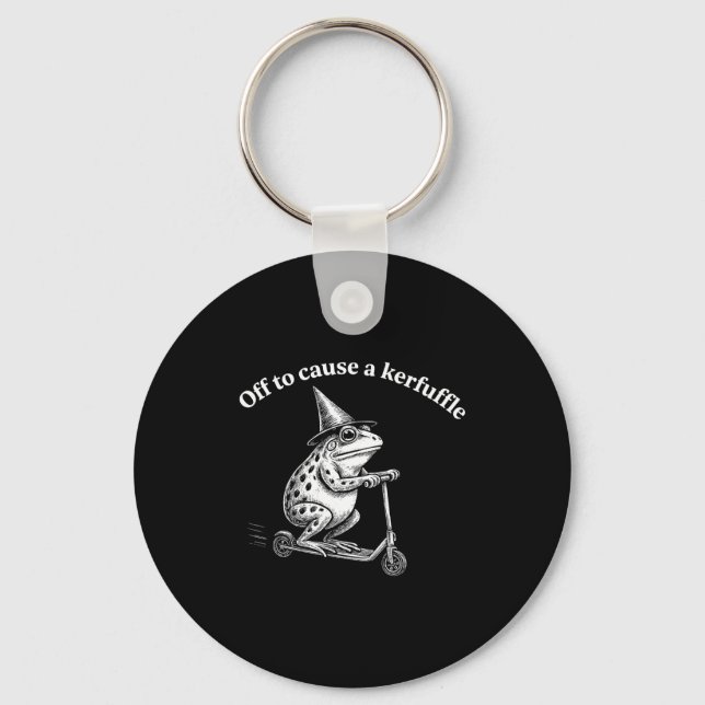 Porte-clés Citation drôle de grenouille humour espièglerie fa (Recto)