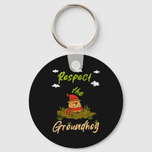 Porte-clés Citation drôle de Groundhog Day Respectez la marmo