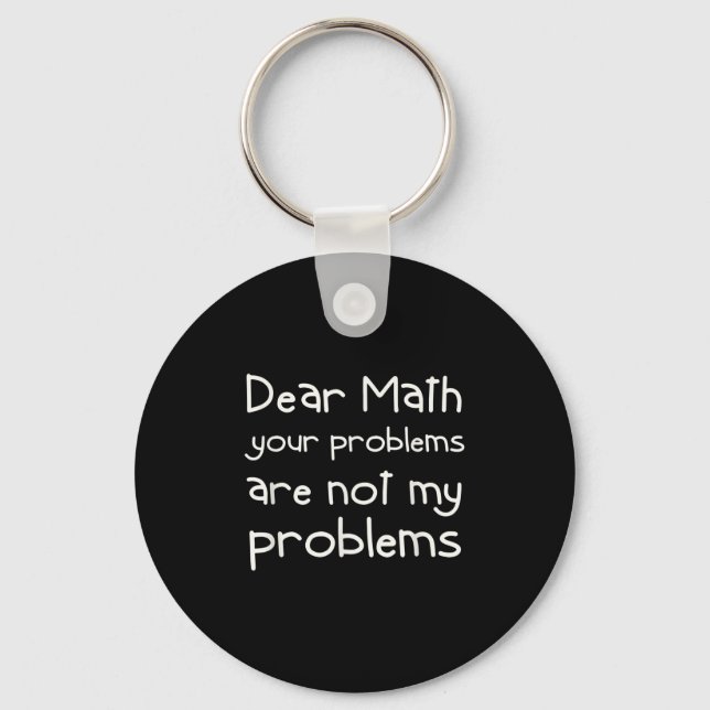 Porte-clés Citation drôle de maths Cher Math pour filles garç (Recto)