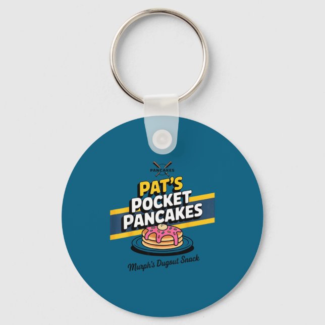 Porte-clés Citation drôle de petit-déjeuner de crêpes  (Recto)