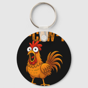 Porte-clés Citation drôle de poulet F-caw-f humour de poulet