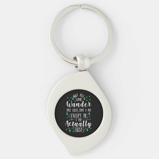 Porte-clés Citation drôle de randonnée (Devant)