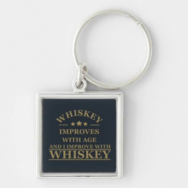 Porte-clés citation drôle de whiskey (Devant)