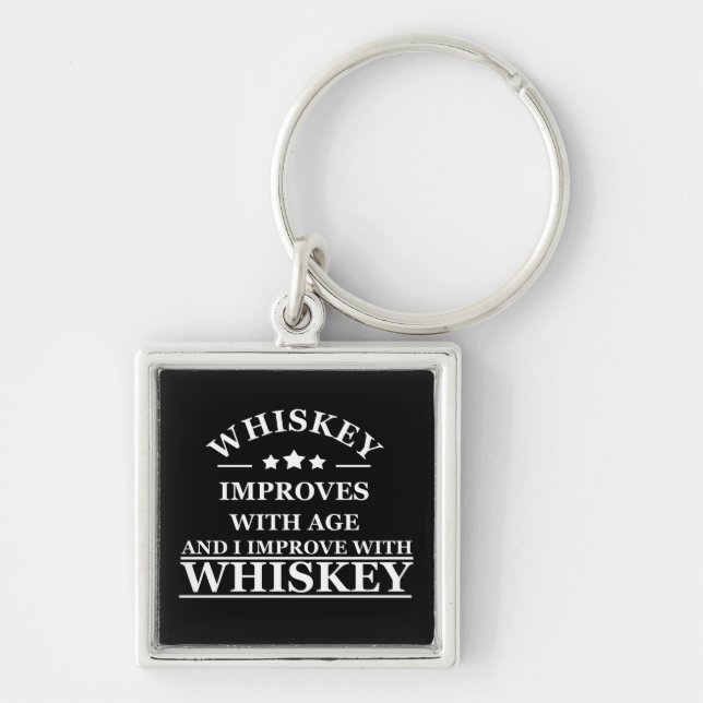Porte-clés citation drôle de whiskey (Devant)