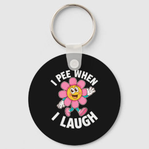 Porte-clés Citation drôle Je fais pipi quand je ris Fleur Amu