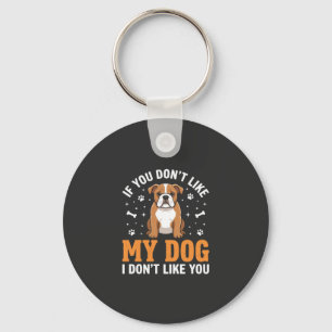 Porte-clés Citation drôle Mon chien Bouledogue