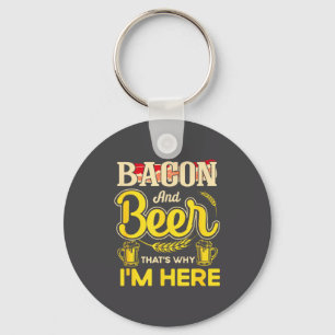 Porte-clés Citation drôle Petit déjeuner Bacon Et Bière C'est