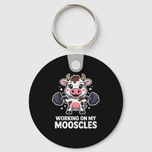 Porte-clés Citation Drôle Travailler Sur Mon Mooscles Entraîn