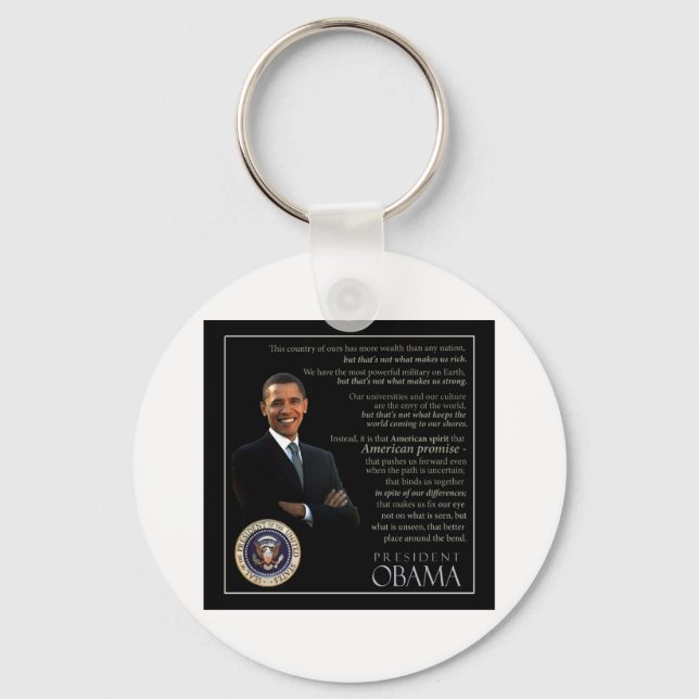 Porte-clés Citation du président Obama (Recto)