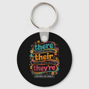 Porte-clés Citation du professeur de grammaire Groovy There T