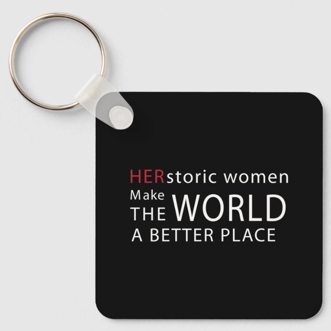 Porte-clés Citation Historique de Femmes Féministes Pun (Recto)