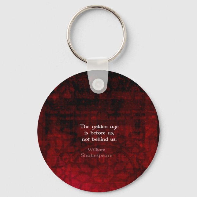 Porte-clés Citation Inspirante de William Shakespeare pour le (Recto)
