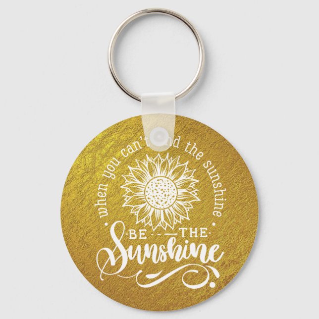 Porte-clés Citation Inspirante | Tournesol (Recto)