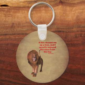 Porte-clés Citation Inspirationnelle Lion Confucius