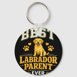 Porte-clés Citation maman papa drôle fier parent de Labrador