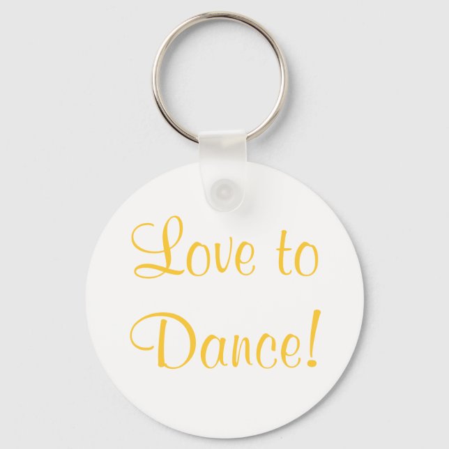Porte-clés Citation mignonne d'amour pour la danse (Recto)