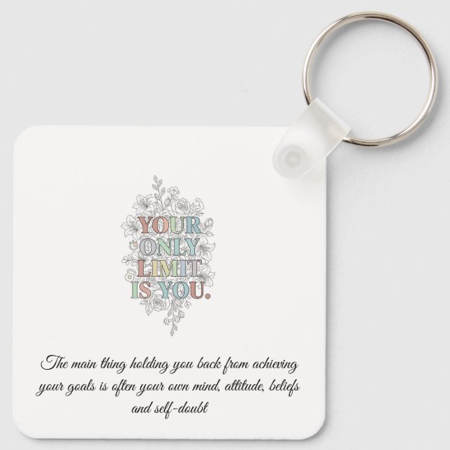 Porte-clés citation motivation personnalisée (Dos)