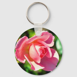 Porte-clés Citation Motivationnelle Rose rose