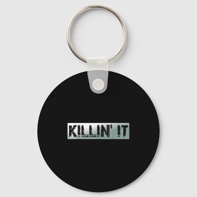 Porte-clés Citation Motivationnelle Vintage Killin It (Recto)