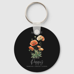 Porte-clés Citation positive pour femmes Fleur Anniversaire F