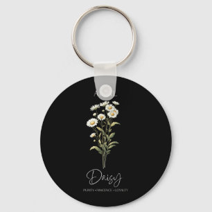 Porte-clés Citation positive pour femmes Fleur Anniversaire F