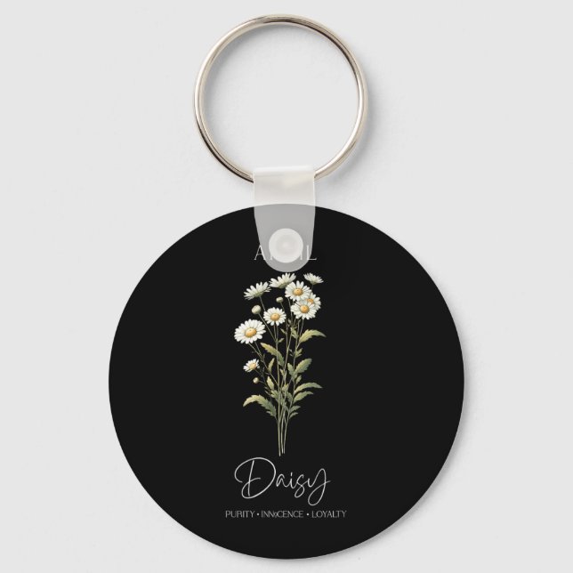Porte-clés Citation positive pour femmes Fleur Anniversaire F (Recto)