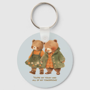 Porte-clés citation pour couple romantique