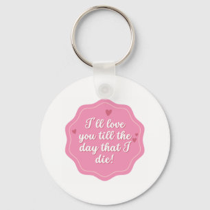 Porte-clés Citation   Rose   Pastel