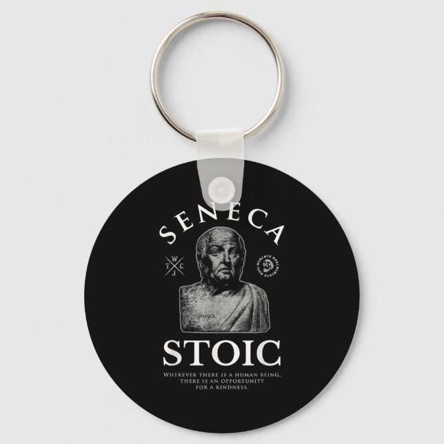 Porte-clés Citation Seneca "Opportunité Pour Une Sainteté" (Recto)