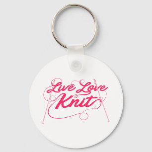 Porte-clés Citation Tricot Mignon Vive l'Amour Tricoter Nouve