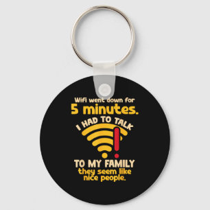 Porte-clés Citation Wifi Drôle A Planté Ordinateur Nerd Pour