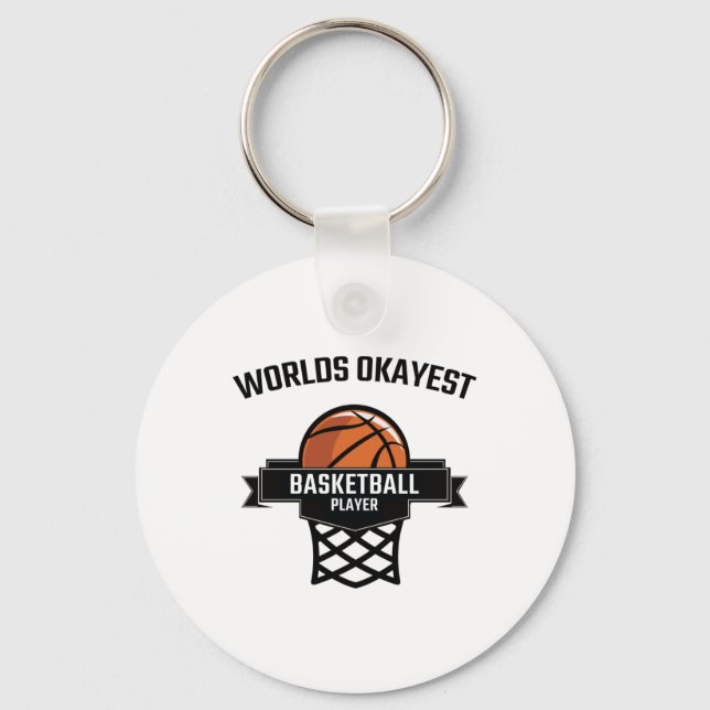 Porte-clés Citations de basket-ball amusantes (Recto)