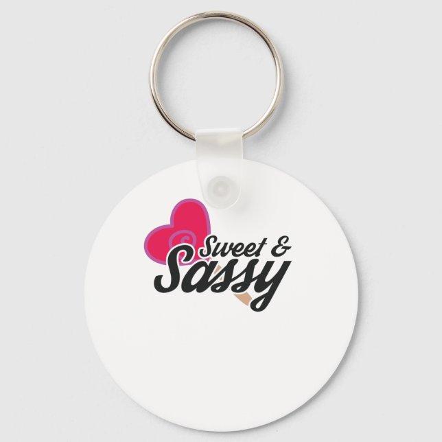 Porte-clés Citations de nouveauté sucrée et sassy (Recto)