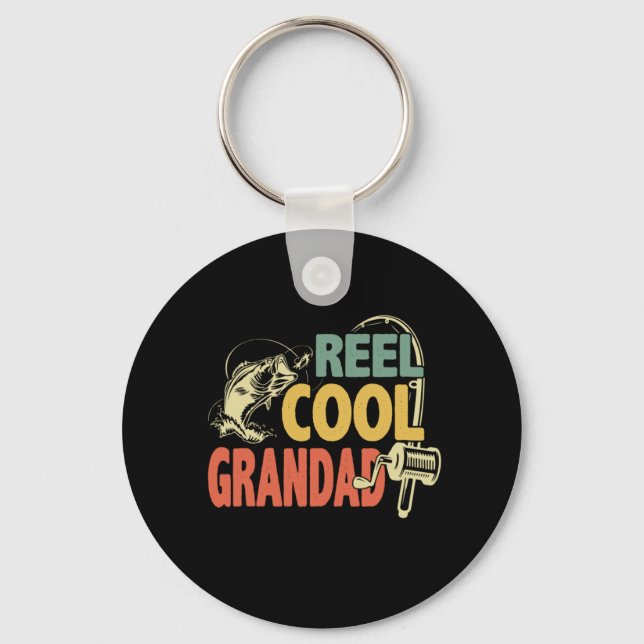 Porte-clés Citations grand-père | Grand Cool de pêche (Recto)
