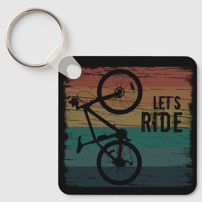 Porte-clés citations inspirantes de cyclisme (Recto)